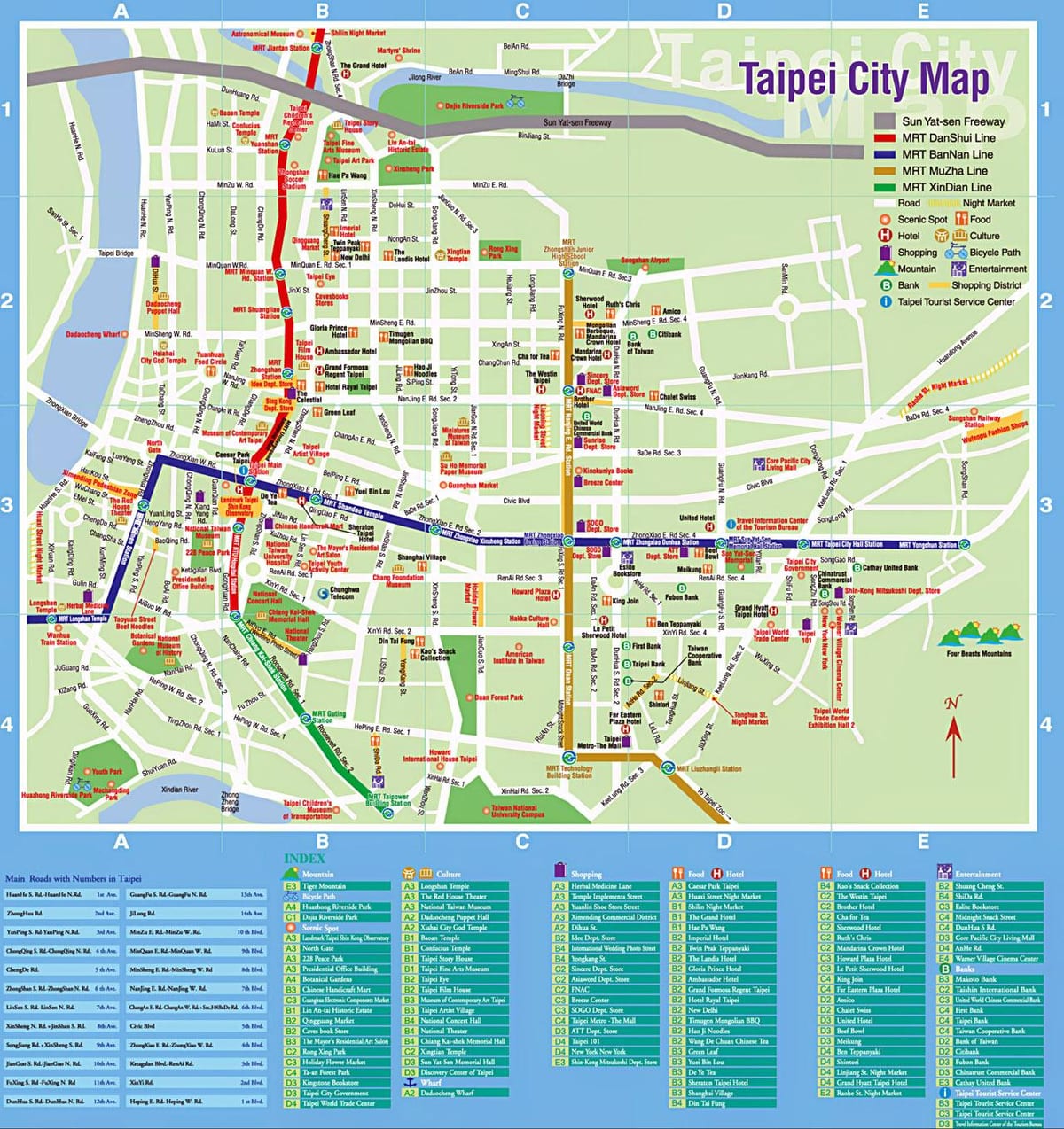 ताइपे बस मार्ग नक्शा