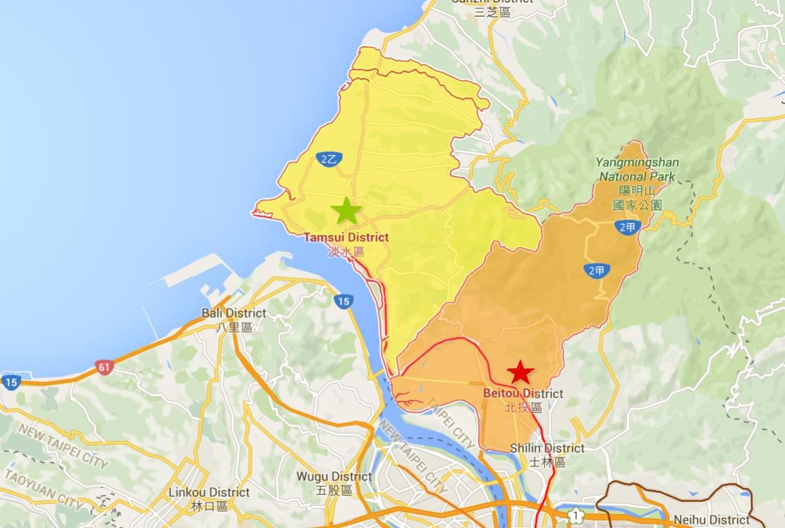 नक्शे के tamsui