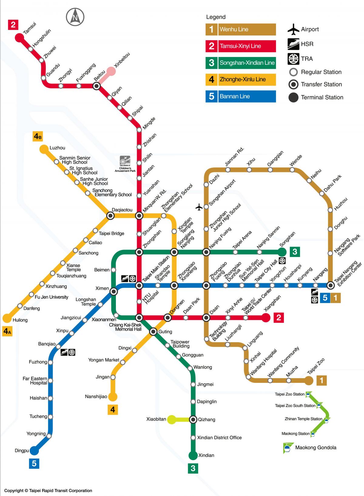 मेट्रो का नक्शा ताइवान