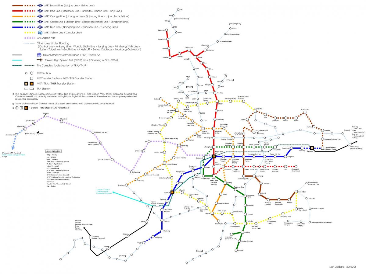 नक्शा ताइपे की hsr स्टेशन