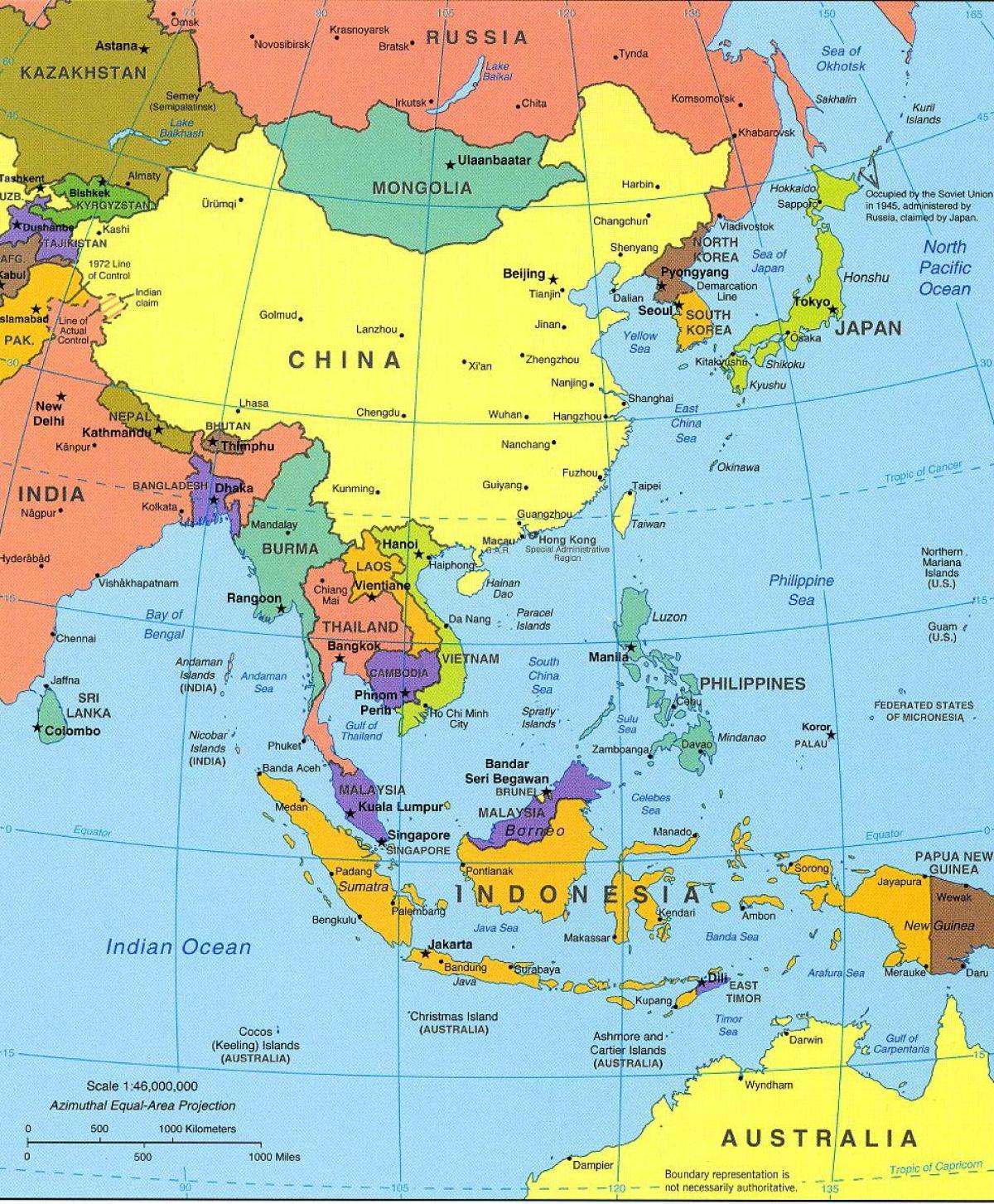 ताइपे स्थान पर दुनिया के नक्शे