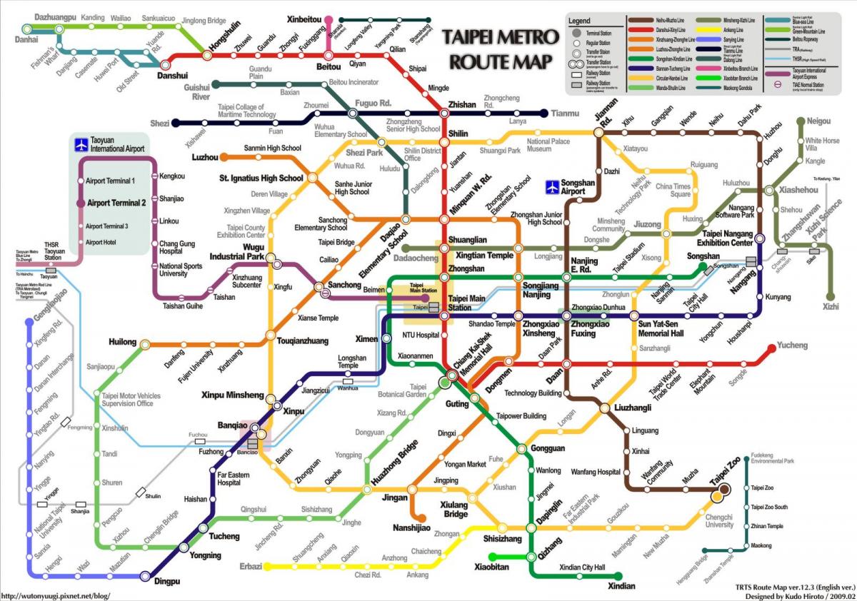 मेट्रो ताइपे नक्शा