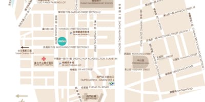 ताइपे Ximending नक्शा